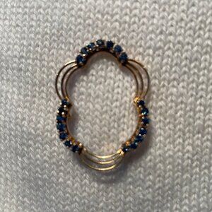 Antique gold and sapphire brooch